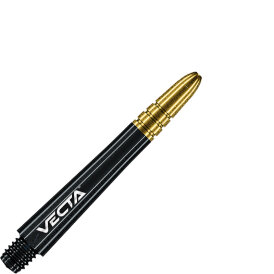 Winmau Vecta Shaft Composite mit leichtem aluminiumlegierten Top Schwarz/Gold M Mittel