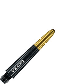 Winmau Vecta Shaft Composite mit leichtem aluminiumlegierten Top Schwarz/Gold S Kurz