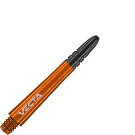 Winmau Vecta Shaft Composite mit leichtem aluminiumlegierten Top Orange M Mittel