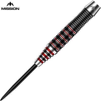Mission Darts Steel Darts Darryl Fitton The Dazzler Black & Red Electro 95% Tungsten Steeltip Darts Steeldart
