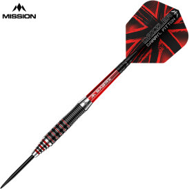 Mission Darts Steel Darts Darryl Fitton The Dazzler Black & Red Electro 95% Tungsten Steeltip Darts Steeldart 24 g