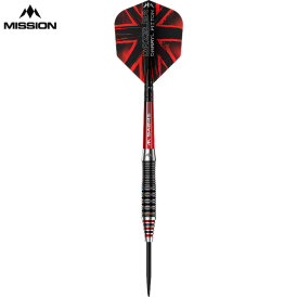 Mission Darts Steel Darts Darryl Fitton The Dazzler Black & Red Electro 95% Tungsten Steeltip Darts Steeldart 26 g