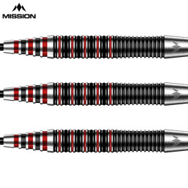 Mission Darts Steel Darts Darryl Fitton The Dazzler Black & Red Electro 95% Tungsten Steeltip Darts Steeldart 26 g