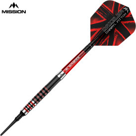 Mission Darts Soft Darts Darryl Fitton The Dazzler Black & Red Electro 95% Tungsten Softtip Darts Softdart 18 g