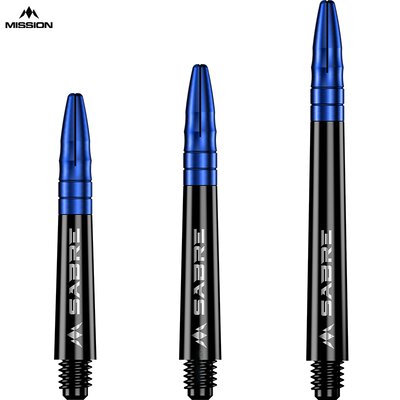 Mission Dart Sabre Shafts Black mit Aluminium-Top verschiedene Farben und Längen