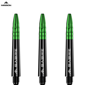 Mission Dart Sabre Shafts Black mit Aluinium-Top Grün IM Intermediate