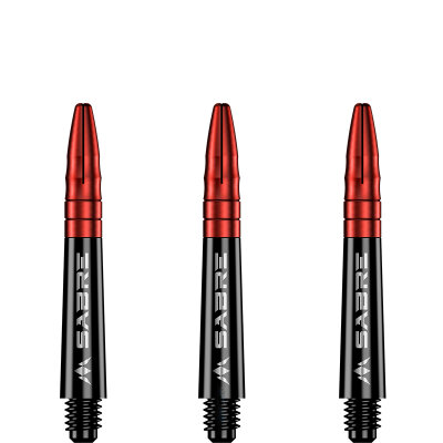 Mission Dart Sabre Shafts Black mit Aluminium-Top Rot S Kurz