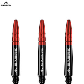 Mission Dart Sabre Shafts Black mit Aluminium-Top Rot S Kurz