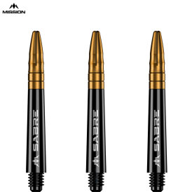 Mission Dart Sabre Shafts Black mit Aluminium-Top Gold IM Intermediate