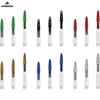 Mission Dart Sabre Shafts Clear mit Aluminium-Top verschiedene Farben und Längen