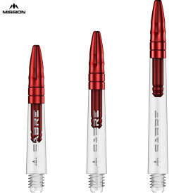 Mission Dart Sabre Shafts Clear mit Aluminium-Top verschiedene Farben und Längen