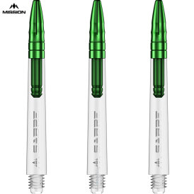 Mission Dart Sabre Shafts Clear mit Aluminium-Top Grün M Mittel