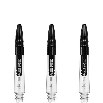 Mission Dart Sabre Shafts Clear mit Aluminium-Top Schwarz S Kurz