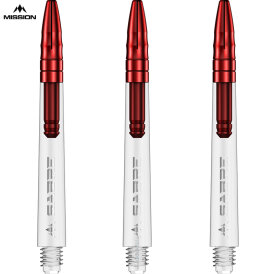 Mission Dart Sabre Shafts Clear mit Aluminium-Top Rot M Mittel