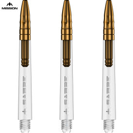 Mission Dart Sabre Shafts Clear mit Aluminium-Top Gold M Mittel