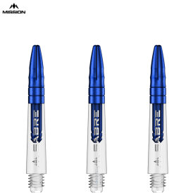 Mission Dart Sabre Shafts Clear mit Aluminium-Top Blau S Kurz