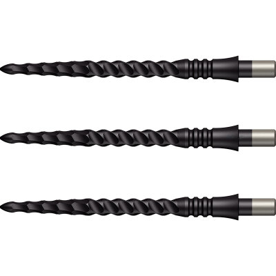 Mission Dart Steel Tip Sniper Dart Points Lunar CS Dart Wechsel- Spitzen Schwarz CS Point 32 mm