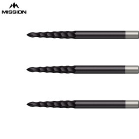 Mission Dart Steel Tip Lunar Dart Points Lunar FS Dart Wechsel- Spitzen Schwarz FS Point 32 mm