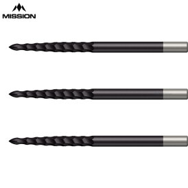 Mission Dart Steel Tip Lunar Dart Points Lunar FS Dart Wechsel- Spitzen  Schwarz FS Point 38 mm