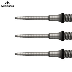 Mission Dart Steel Tip Titan Ripple Titanium Conversion Dart Points Dart Wechsel- Spitzen Schraubspitzen Silber 26 mm