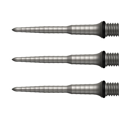 Mission Dart Steel Tip Titan Ripple Titanium Conversion Dart Points Dart Wechsel- Spitzen Schraubspitzen Silber 30 mm