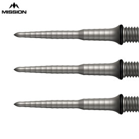 Mission Dart Steel Tip Titan Ripple Titanium Conversion Dart Points Dart Wechsel- Spitzen Schraubspitzen Silber 30 mm