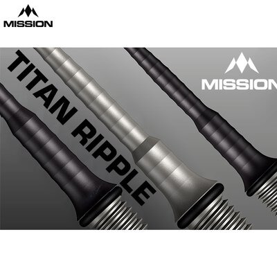 Mission Dart Steel Tip Titan Ripple Titanium Conversion Dart Points Dart Wechsel- Spitzen Schraubspitzen Schwarz 26 mm