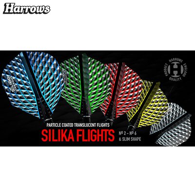 Harrows Dart Silika Dart Flight Design 2022 Dartflight Aqua Standard Nr.6