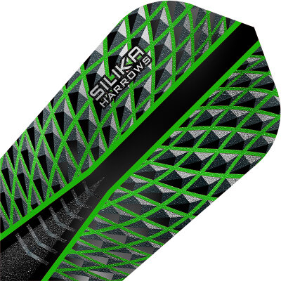Harrows Dart Silika Dart Flight Design 2022 Dartflight Grün Slim