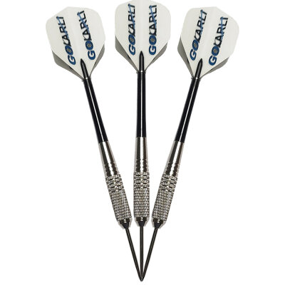 GOKarli Steel Darts Eco Line Brass Silber Knurled Grip Steeltip Darts Steeldart Flight GOKarli