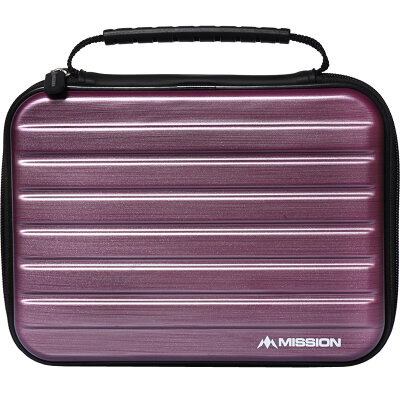 Mission Dart ABS 4 Metallic Darts Case Dartkoffer Darttasche Dartcase Dartbox Wallet Lila