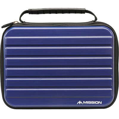 Mission Dart ABS 4 Metallic Darts Case Dartkoffer Darttasche Dartcase Dartbox Wallet Blau