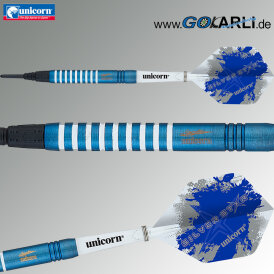 Unicorn Soft Darts Gary Anderson Silverstar Blue 80% Tungsten Softtip Darts Softdart