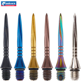 Unicorn Steel Tip Volute Converta 27mm Steel Point Volute Point Dart Schraub- Spitzen Dart Point in verschiedenen Farben