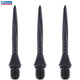 Unicorn Steel Tip Volute Converta 27mm Steel Point Volute Point Dart Schraub- Spitzen Dart Point Schwarz