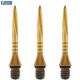 Unicorn Steel Tip Volute Converta 27mm Steel Point Volute Point Dart Schraub- Spitzen Dart Point Gold
