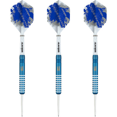 Unicorn Steel Darts Gary Anderson Silverstar Blue 80% Tungsten Steeltip Darts Steeldart 27 g