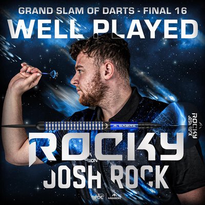 Mission Darts Dartflights Multicolor Josh Rock Rocky Dart Flights Nr.2 Blue Design 2022