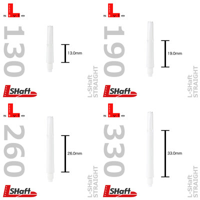 L-Style Dart L-Shaft Locked Straight Dart Shaft 2BA Dartshaft Wei� IM Intermediate