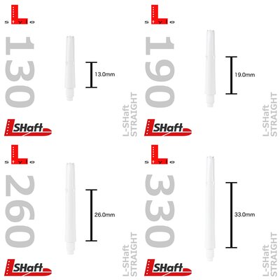L-Style Dart L-Shaft Locked Straight Dart Shaft 2BA Dartshaft Schwarz M Mittel