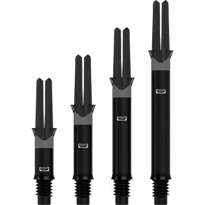 L-Style Dart L-Shaft Silent Straight Spinner Dart Shaft 2BA Dartshaft Klar-Schwarz M Mittel