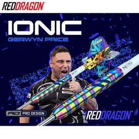 Red Dragon Steel Darts Gerwyn Price Iceman Ionic 90% Tungsten Steeltip Dart Steeldart