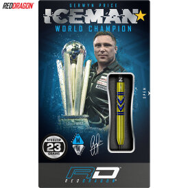 Red Dragon Steel Darts Gerwyn Price Iceman Avalanche-Pro Gold 90% Tungsten Steeltip Dart Steeldart