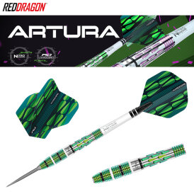 Red Dragon Steel Darts Artura Screamin Green 90% Tungsten Steeltip Dart Steeldart