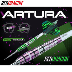 Red Dragon Steel Darts Artura Screamin Green 90% Tungsten Steeltip Dart Steeldart