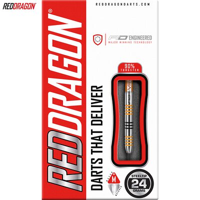Red Dragon Steel Darts Amberjack 3 90% Tungsten Steeltip Dart Steeldart 24 g