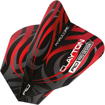 Red Dragon Jonny Clayton Flights Hardcore V-Standard Dart Flight 2022 / 2023 TF6852