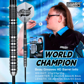 one80 Steel Dart Beau Greaves Beau n Arrow HD 80% Tungsten Steeltip Dart Steeldart 25 g