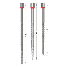 one80 Steel Darts R2 Revolution Interchange Points 2,35 mm Point Wechselspitzen Silber Grooved A 44 mm