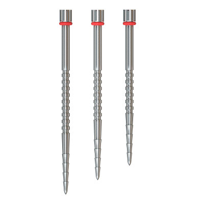 one80 Steel Darts R2 Revolution Interchange Points 2,35 mm Point Wechselspitzen Silber Grooved A 48 mm